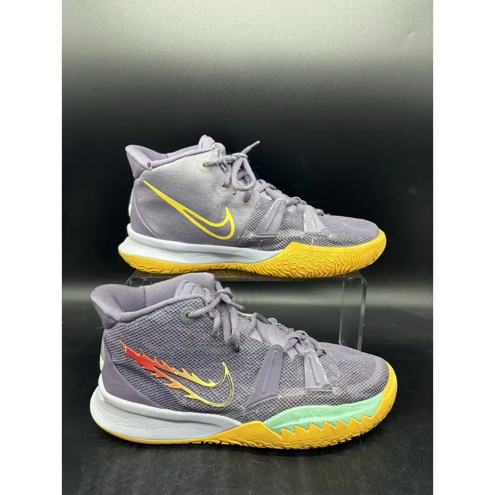 Nike Kyrie 7 Daybreak Shoes Sneakers Youth 6Y Women 7.5 Purple Yellow CT4080-500
